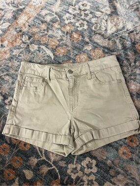 Celebrity Pink Khaki Rolled Cuff Jean Shorts